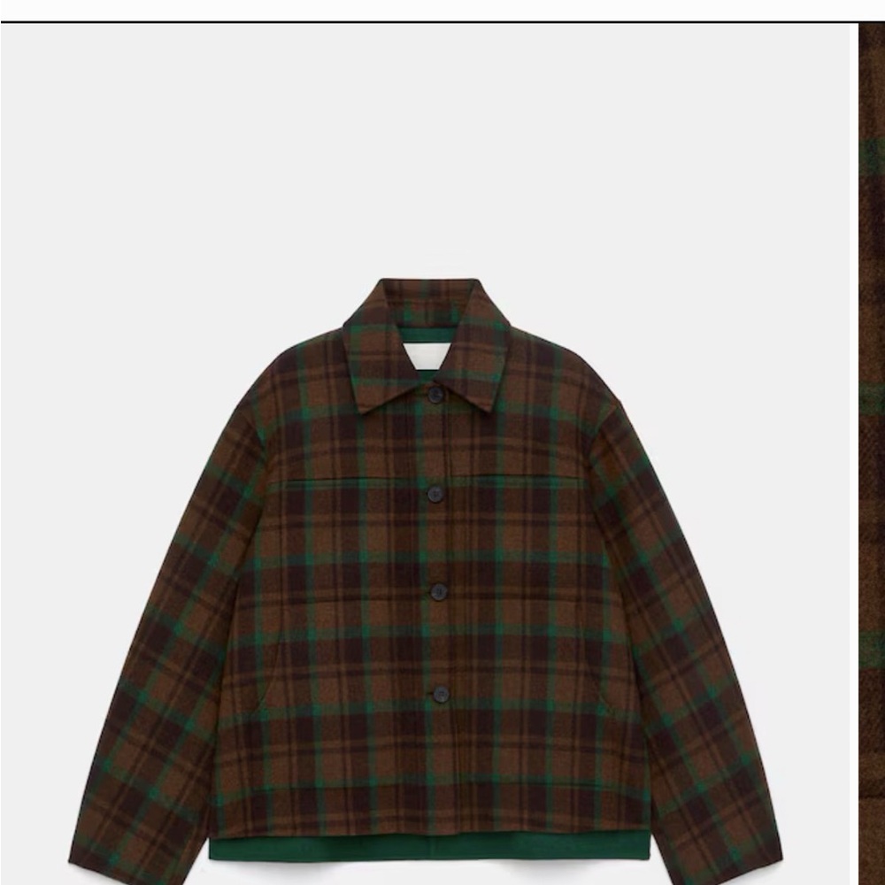 ARKET Plaid Button-Up Jacket - 38/6